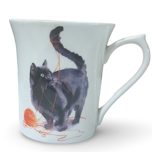 Other - Queens Fine Bone China Frolicking Cats “Phillipa” Black Cat Mug